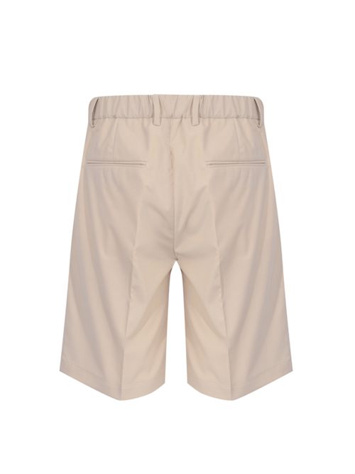 Bermuda con pinces in misto viscosa Sabbia DANIELE ALESSANDRINI | DUSL0003 PL01012010